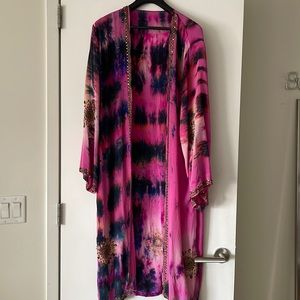 Silk multicolor kaftan